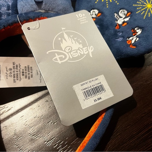 Disney Paris Europe Stitch Castle Fireworks Headband -Mickey and Minnie Ears NWT